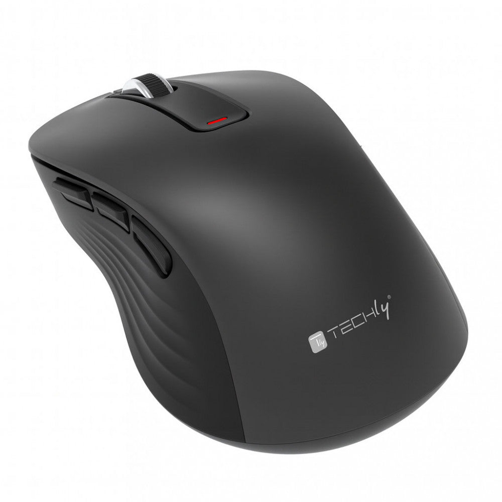 Techly IM 200-WL-BK Wireless Optical Mouse – 2.4GHz, 5D, 1600DPI, Ambidextrous, Black