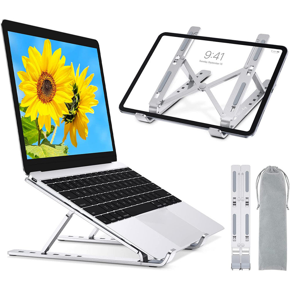 Techly ICA-TBL 134TY Πτυσσόμενη Βάση Αλουμινίου Laptop – 10"–16", 6 Γωνίες