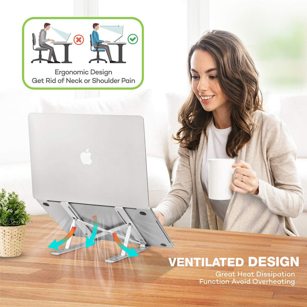 Techly ICA-TBL 134TY Πτυσσόμενη Βάση Αλουμινίου Laptop – 10"–16", 6 Γωνίες