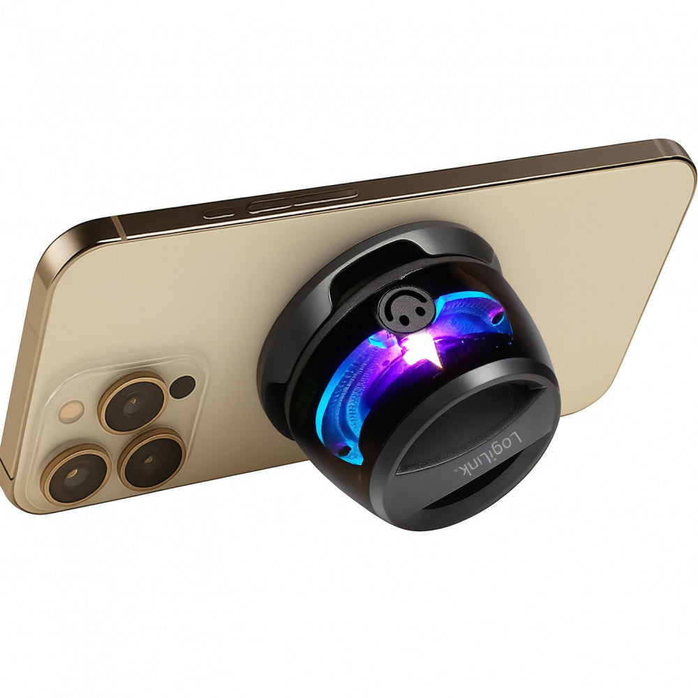 LogiLink ICASBL0073 Portable Bluetooth Speaker MagSafe V5.4 – 40 mm Driver, TWS, RGB, USB-C