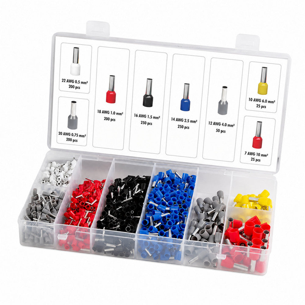 LogiLink IPW-MC-KIT1200 σετ μονωμένων ακροδεκτών 1200 τεμαχίων χρωματικά κωδικοποιημένο σε θήκη — Cables & Connectors