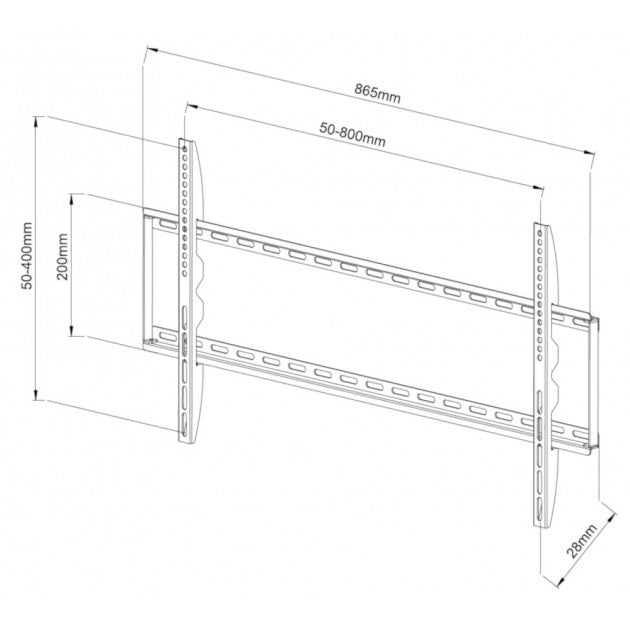 Techly ICA-PLB 162XL Fixed Slim Wall Mount 42-80" TV, VESA 800x400 - view 4