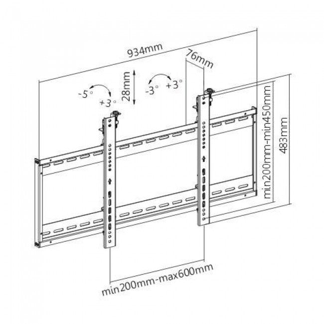 Techly ICA-PLB 046F Video Wall Mount for 45-70" TVs, 70 kg - view 8