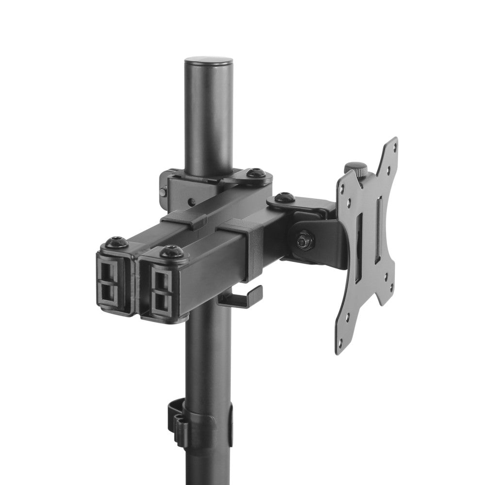Techly ICA-LCD 582-D Dual Monitor Desk Stand 13''–32'' – 2×8kg, 360° & VESA 100×100