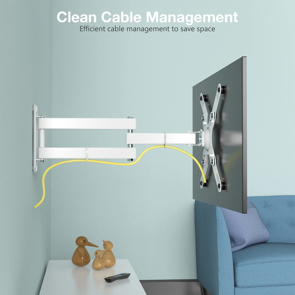 Techly ICA-PLB 136MW Ultra Slim TV Wall Mount 23''–55'' White – 45kg, VESA 400×400