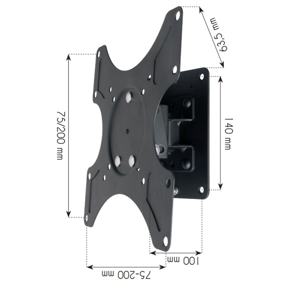Techly ICA-LCD 2900B TV Wall Mount 19''–37'' – VESA 200×200, 25kg & Tilt –12°