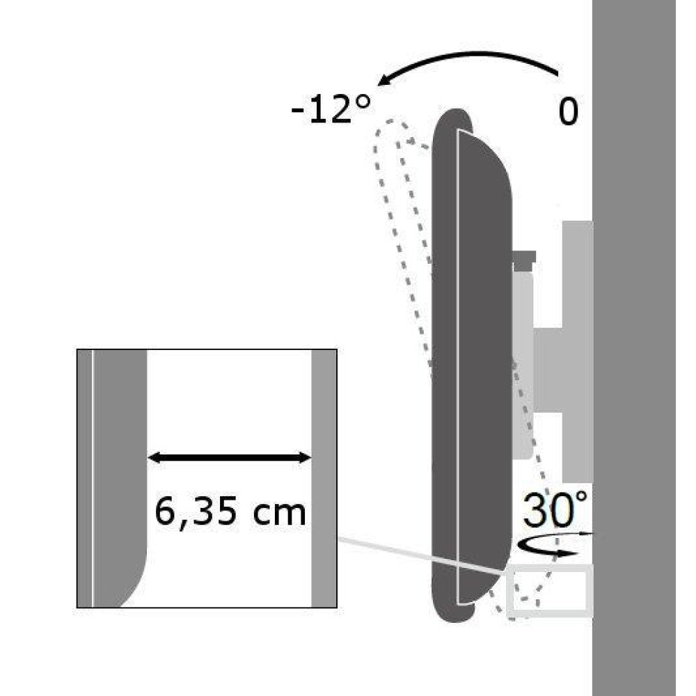Techly ICA-LCD 2900B TV Wall Mount 19''–37'' – VESA 200×200, 25kg & Tilt –12°
