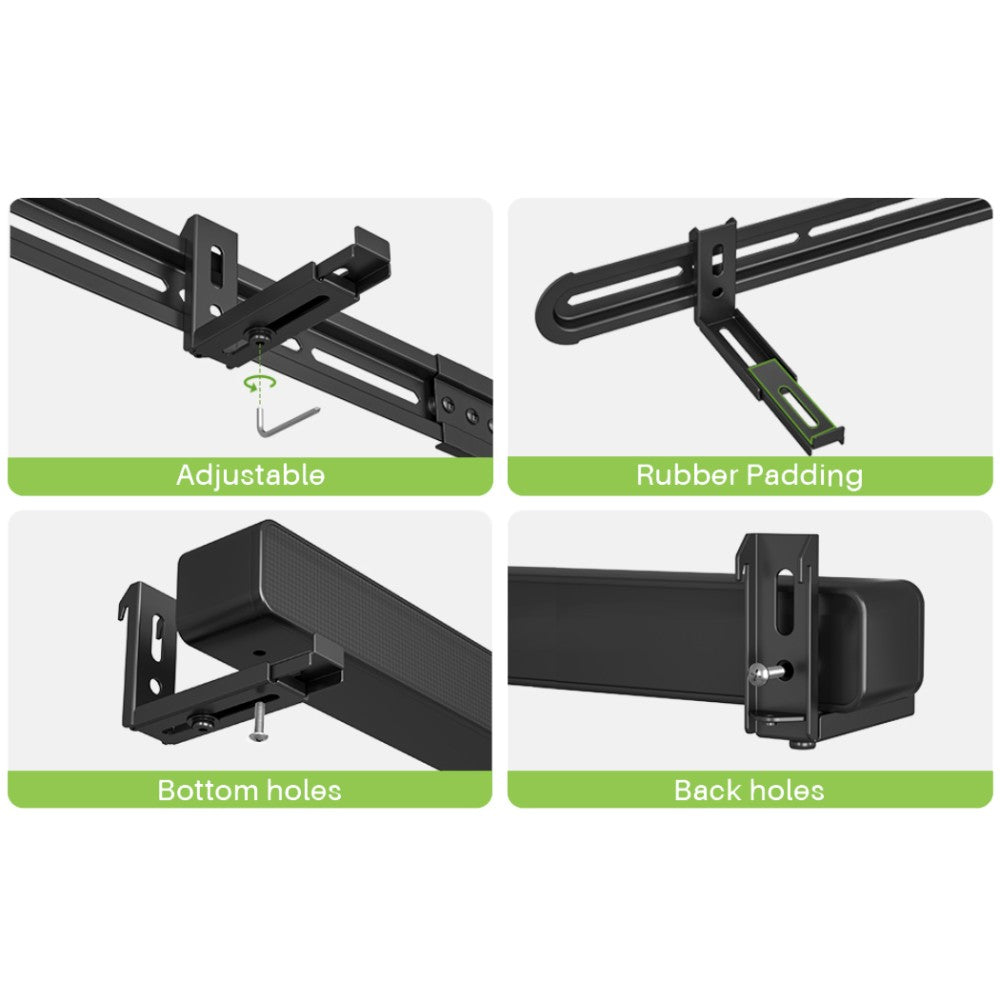 Techly ICA-SP-SB06 Universal Soundbar Mount – VESA 600x400, 8kg, 3 Options