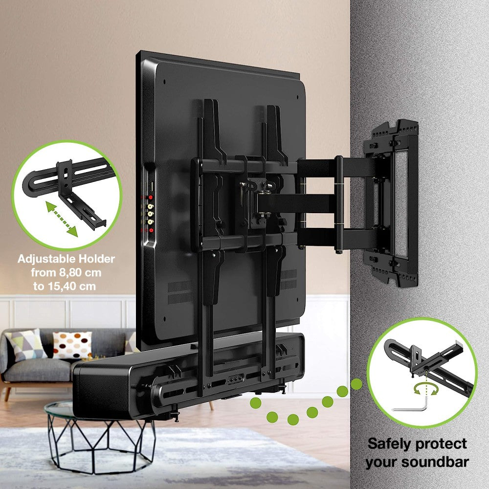 Techly ICA-SP-SB06 Universal Soundbar Mount – VESA 600x400, 8kg, 3 Options