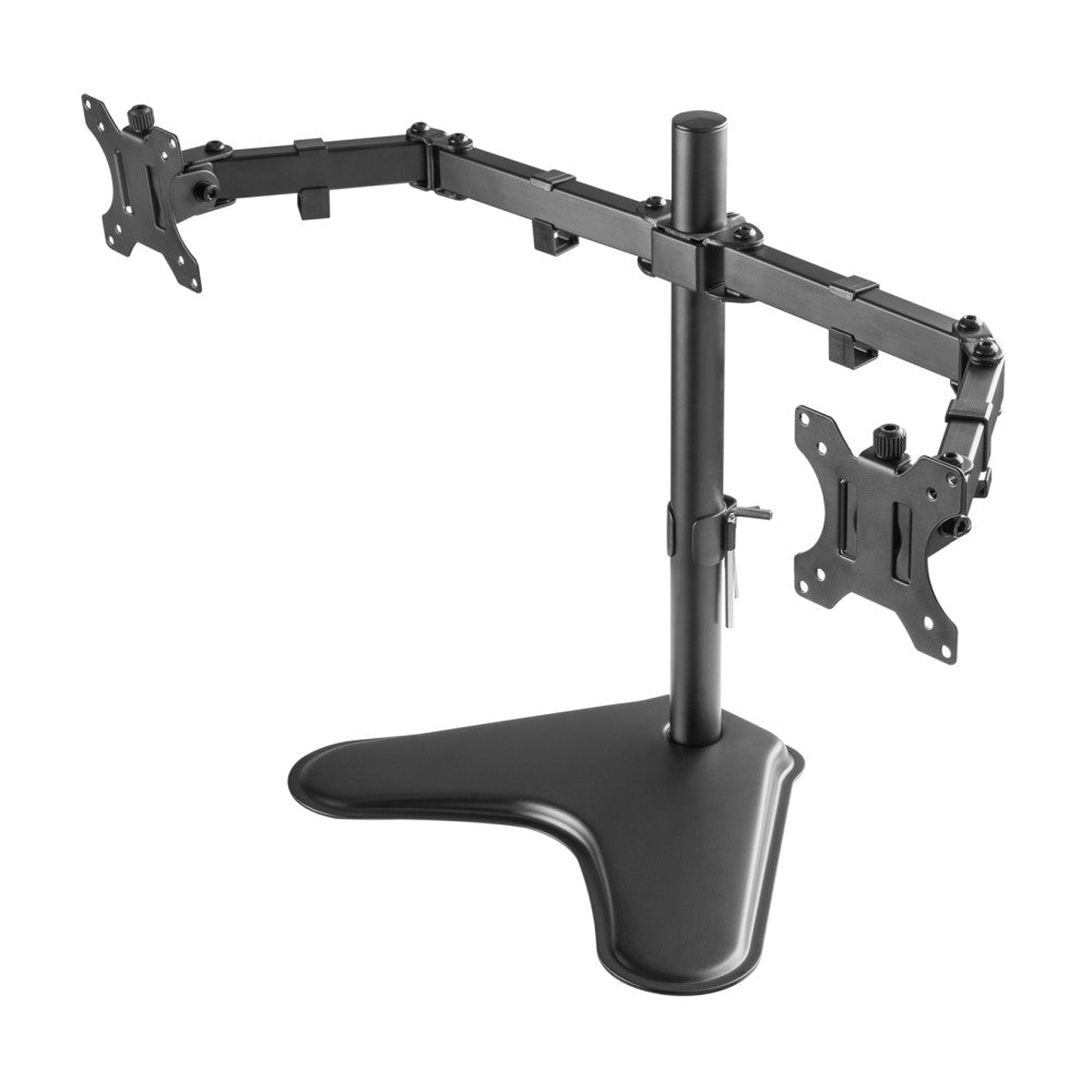 Techly ICA-LCD 2524 Dual Desktop Monitor Stand 13–32'' – 2×8kg, VESA 100×100 & Cable Mgmt