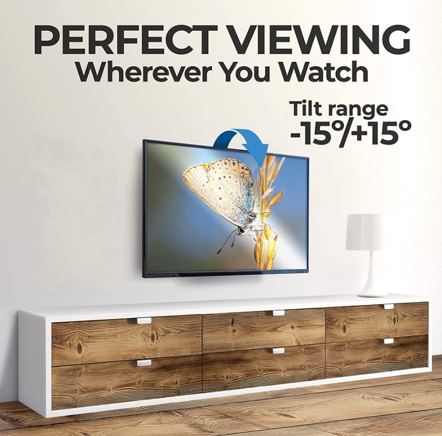 Techly ICA-LCD 201BK Full-Motion TV Wall Mount – 13"–30", VESA 100×100, 23kg, Black