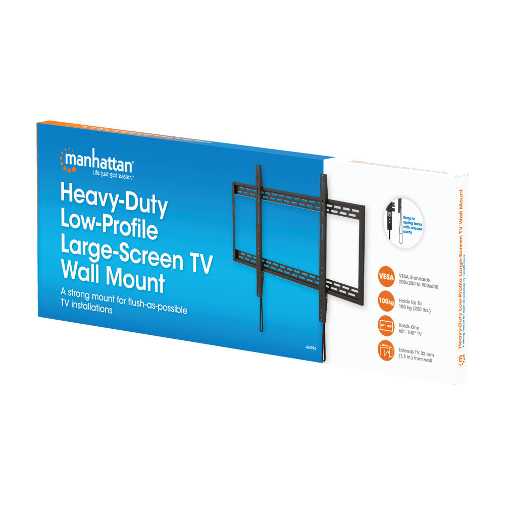 Manhattan ICA-PLB 993MH Slim Σταθερή Βάση Τοίχου TV 60"–100" – 100kg