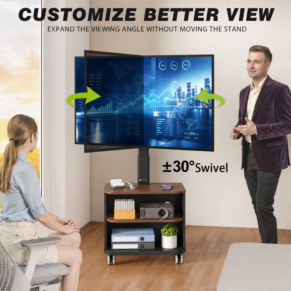 Techly ICA-TR601 Mobile TV Floor Stand 32-65" — Techly