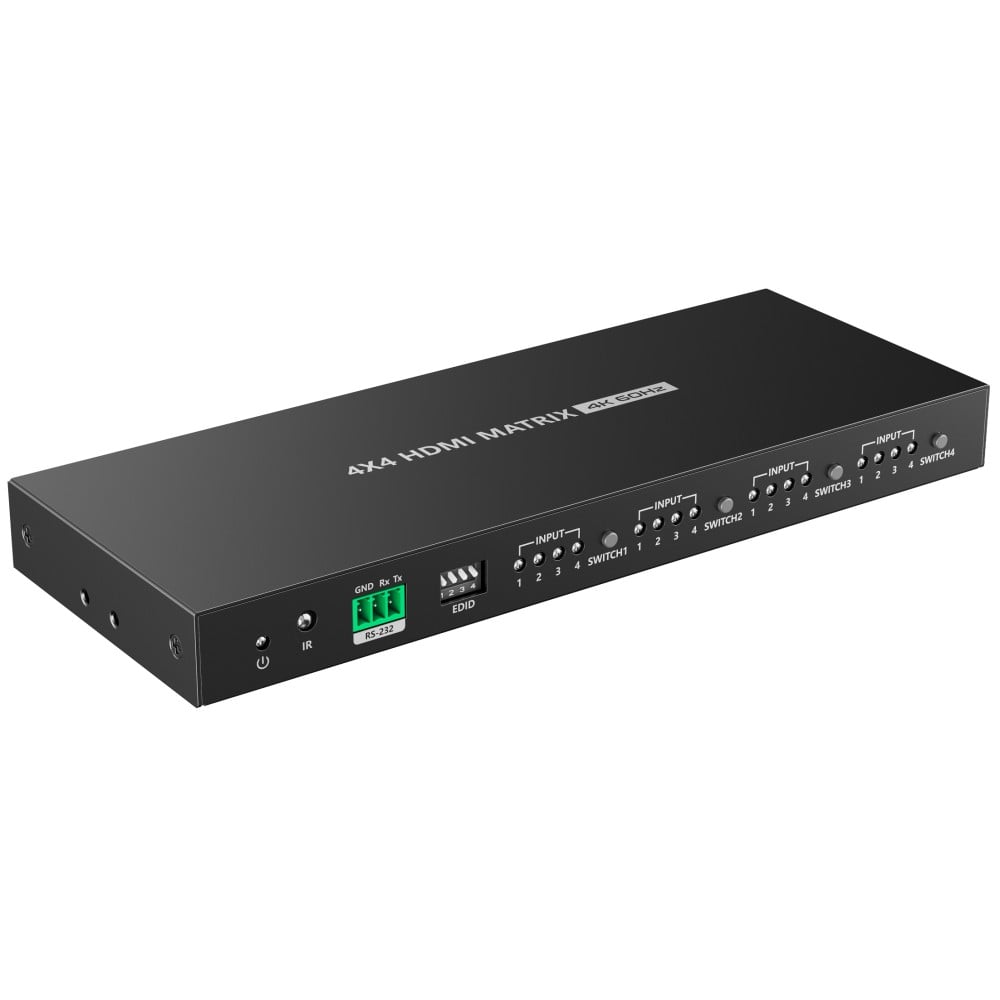 Manhattan IDATA HDMI-MX44M HDMI 2.0 Matrix 4×4 – 4K@60Hz, HDR10 & HDCP 2.2