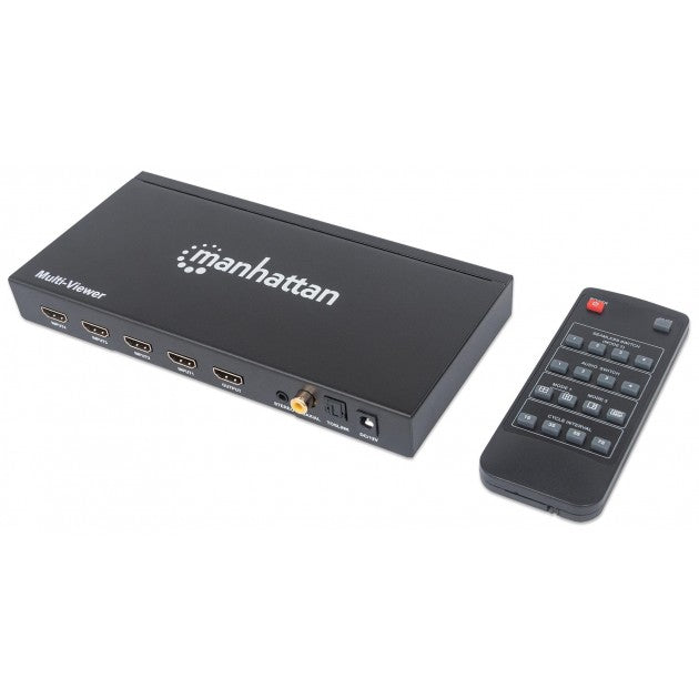 Manhattan IDATA HDMI-41MVMH Multiviewer HDMI 4 Θυρών – 1080p, IR Τηλεχειριστήριο