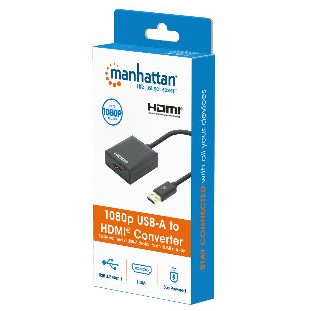 Manhattan IADAP USB3-HDMIM - Μετατροπέας USB 3.0 A σε HDMI Full HD 1080p