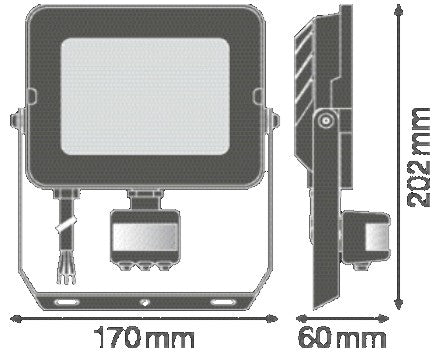 LEDVANCE OSRAM FL COMP 50W 4000K Sensor LED Προβολέας – PIR + Φωτοκύτταρο, IP65 & 5000lm