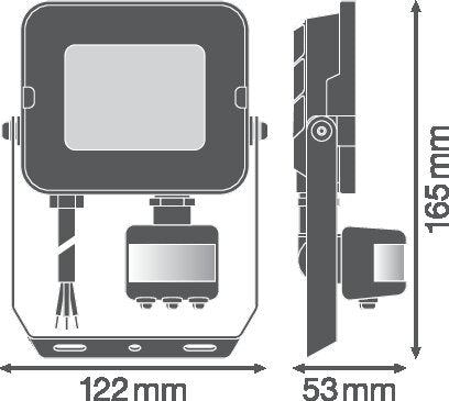 LEDVANCE OSRAM FL COMP 20W 4000K Sensor LED Floodlight – PIR + Photocell, IP65 & 2000lm