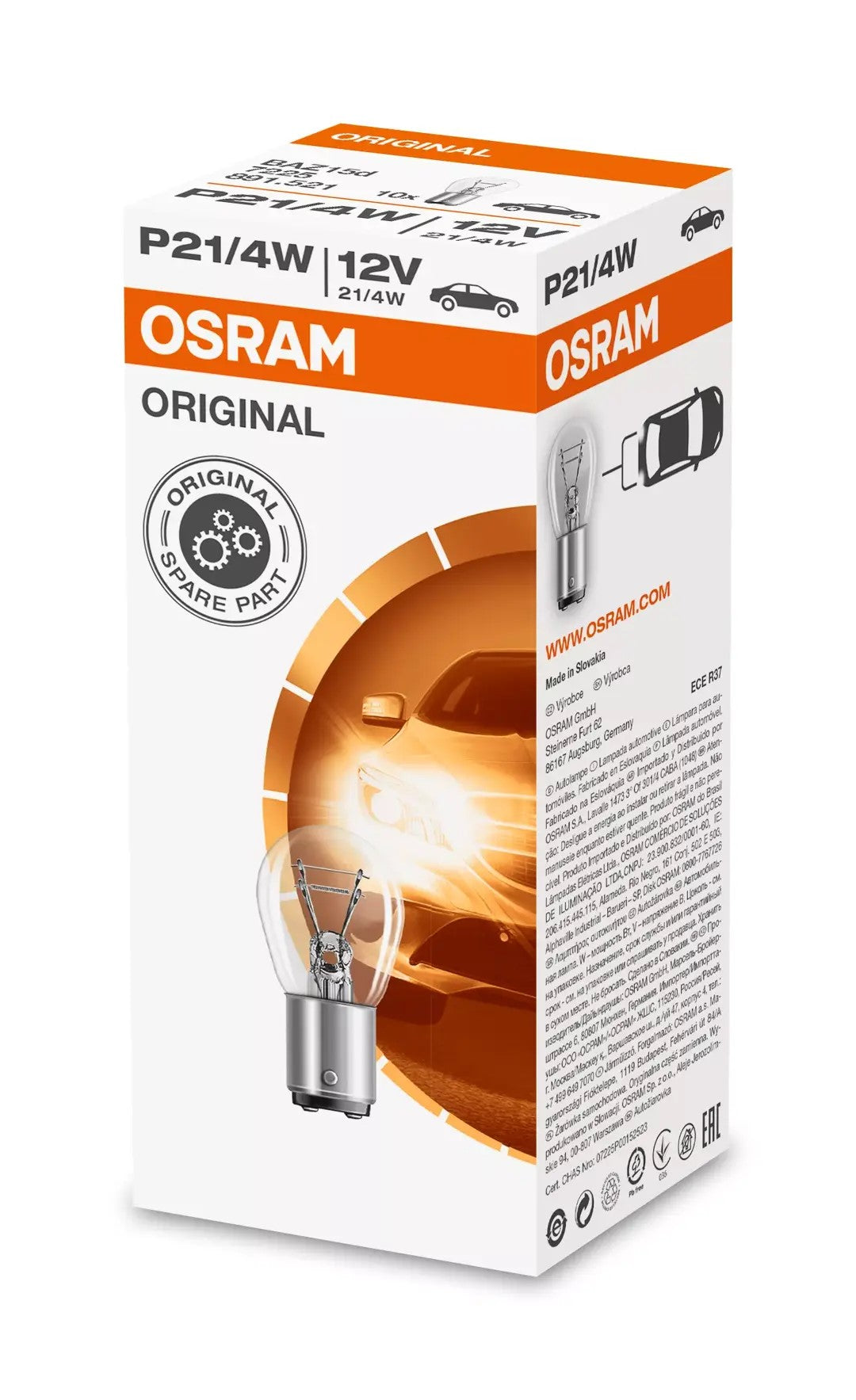 LEDVANCE OSRAM P21/4W Halogen Auto Indicator Bulb P21/4W — Detail