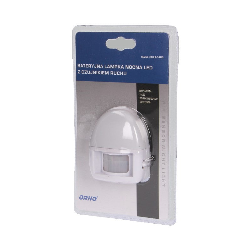 LED Νυκτός Μπαταρίας Orno OR-LA-1406 – PIR 5 m, Αισθητήρας Φωτός & Μαγνητική Στήριξη