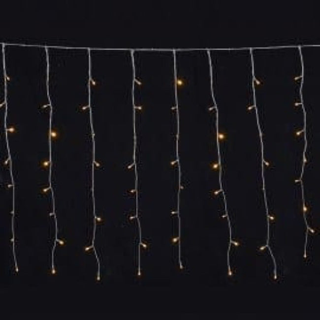 RP 240 LED Κουρτίνα Συμμετρική Θερμό Λευκό – 20 Σειρές Διάφανο Καλώδιο, IP44 & Επεκτάσιμη