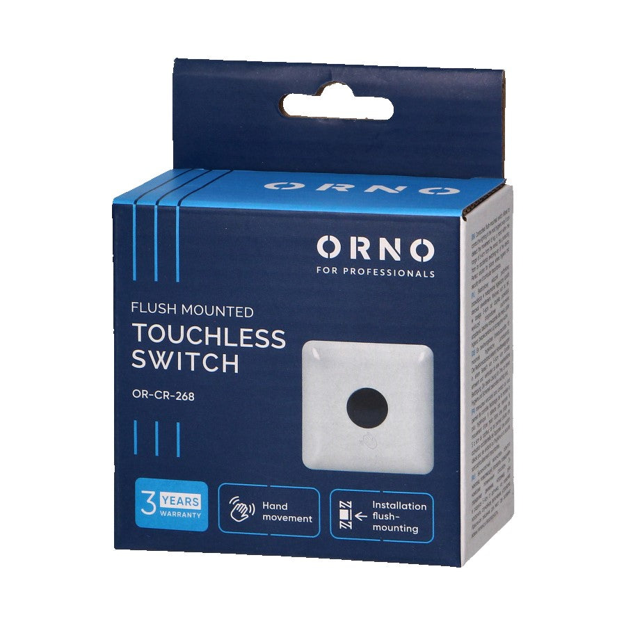 Orno OR-CR-268 Ανέπαφος Χωνευτός Διακόπτης 1200W – Χειρονομία, Εμβέλεια 5-6 cm & IP20