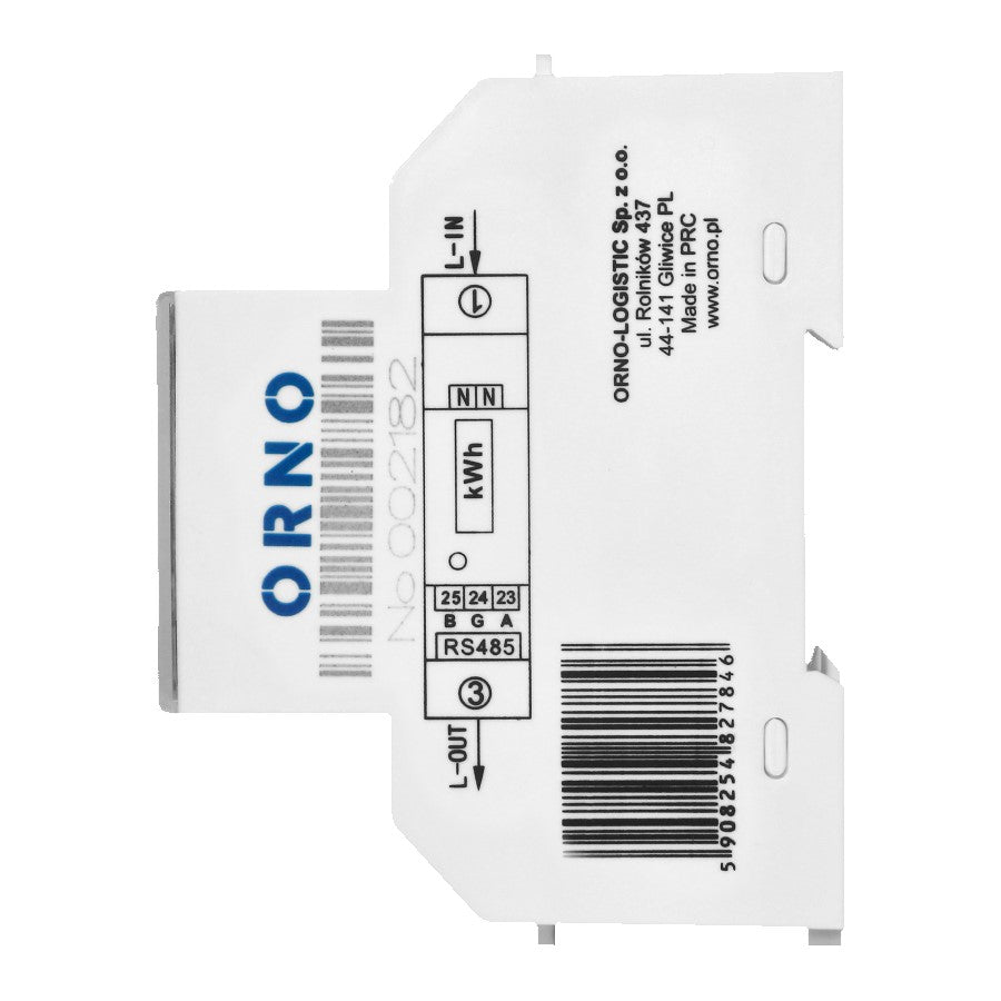 Μετρητής Ενέργειας Ράγας Orno WE-525 – 100A, RS485 Modbus-RTU & MID Class B