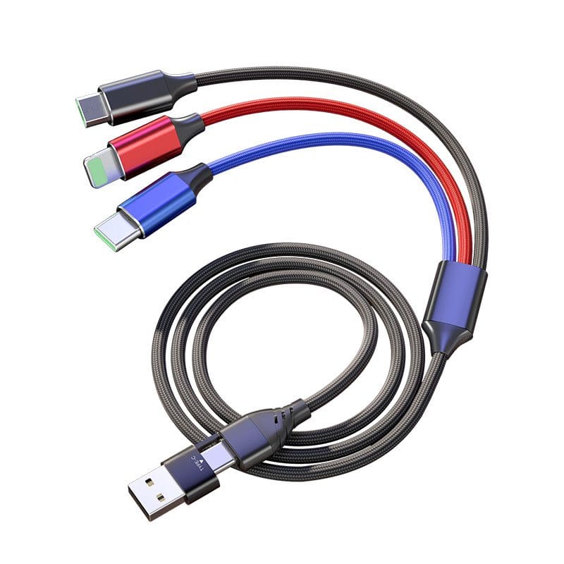 Καλώδιο USB 6-σε-1 RP 1,5m – USB-A & USB-C σε Micro/Type-C/Lightning & Νάιλον