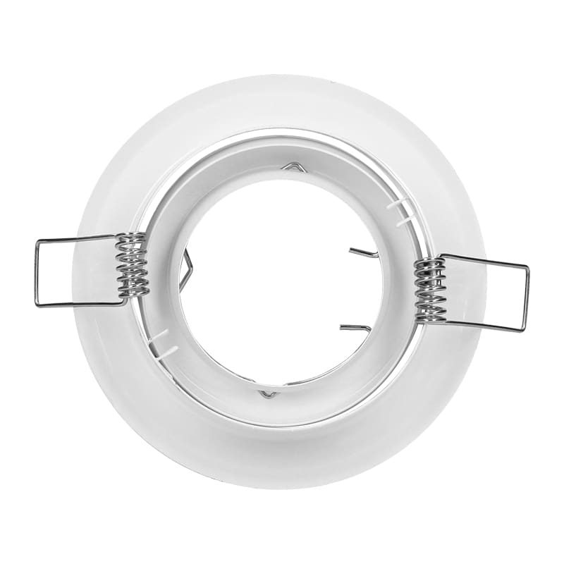 Orno 6176 Recessed Spotlight Frame GU10 – Round, Adjustable, White Steel & IP20