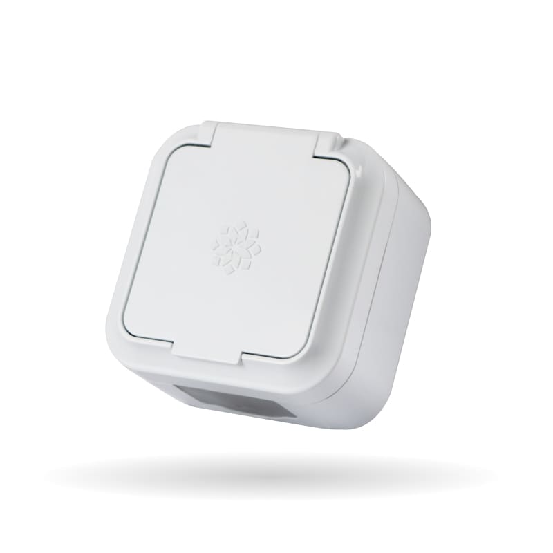 Stinel-Ermes Πρίζα Schuko Ασφαλείας 16A IP54 Επίτοιχη – Καπάκι, Παιδική Προστασία & Λευκό