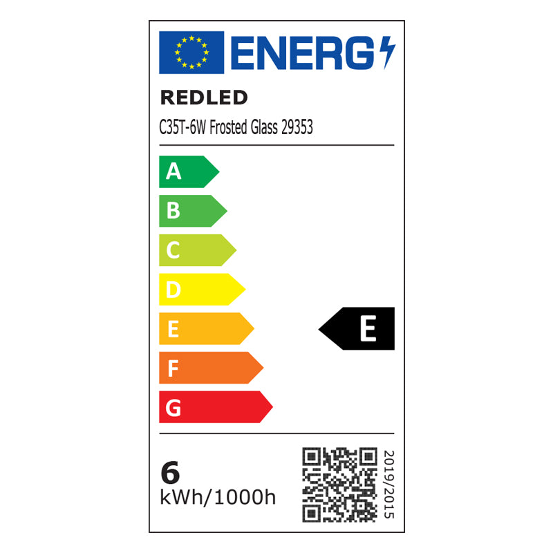RP LED Candle Filament Bulb 6W E14 3000K Matte – 680lm, 360° Beam & 25000h Life