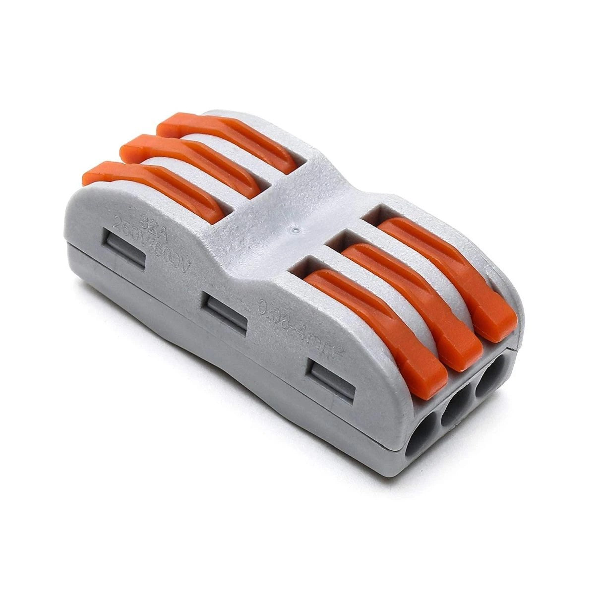 VLC PCT-2-3 Push-In Cable Junction Splitter 3-Port – 32 A, 250 V & 0.08-4 mm² Wire