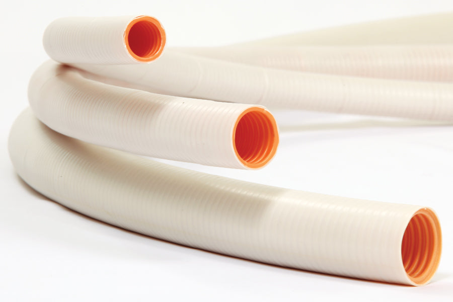 Courbi Sibi Wire Ημιάκαμπτος Σπιράλ Φ23 – U-PVC, Ενσωματωμένη Ατσαλίνα & Γκρι