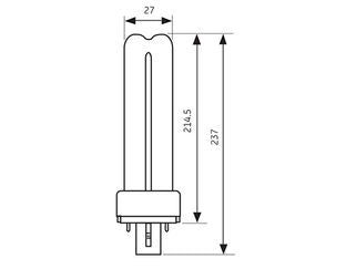 Λάμπα Φθορισμού Tungsram BIAX-S 11W G23 865 – 900 lm, 6500K Daylight & 2-Pin