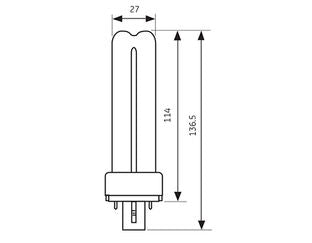 Λάμπα Φθορισμού Tungsram BIAX-S 7W G23 840 – 425 lm, 4000K & Διάρκεια 10000 ώρες