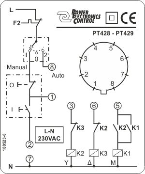 Εκκινητής Αστέρα-Τριγώνου PELC PT429-8 – 8-Pin, Καθυστέρηση 3-30 s & Προστασία Varistor