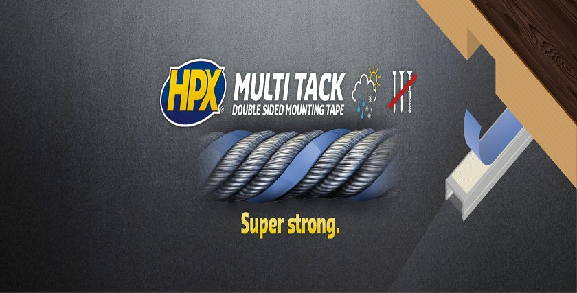 HPX Multi Tack Ταινία Διπλής Όψης 12mm x 5m – Καουτσούκ, Ημιδιάφανη & 55N
