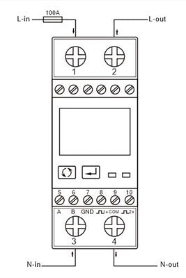 Μετρητής Ενέργειας Eastron SDM230M Μονοφασικός – 100A MID, RS485 Modbus & 15 Παράμετροι