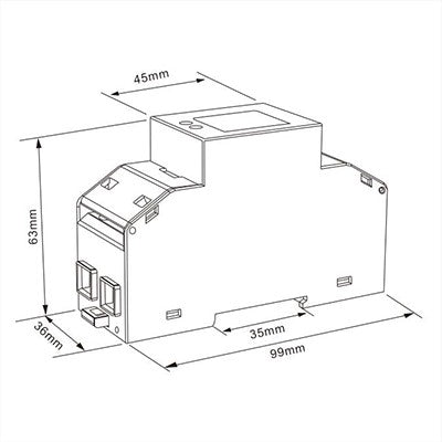 Μετρητής Ενέργειας Eastron SDM230M Μονοφασικός – 100A MID, RS485 Modbus & 15 Παράμετροι