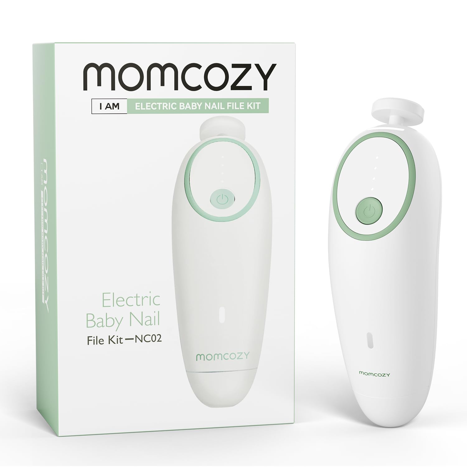 Momcozy Electric Baby Nail File – USB-C Rechargeable, 4 Speeds & LED Illumination