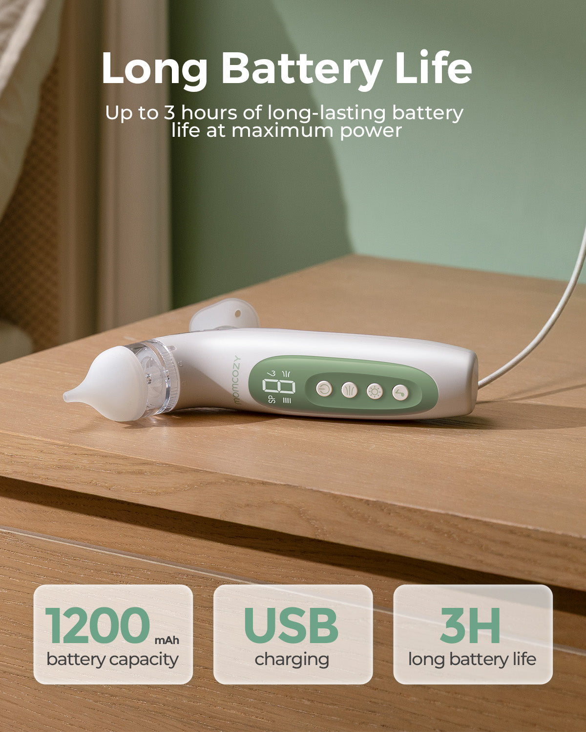 Momcozy BreezyClear Ηλεκτρικός Ρινικός Αποφρακτήρας 2-σε-1 — Momcozy