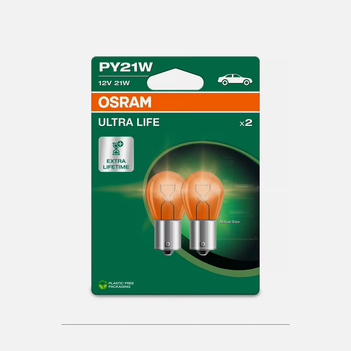 OSRAM Ultra Life PY21W 12V 21W Amber Indicator Bulb — LEDVANCE OSRAM