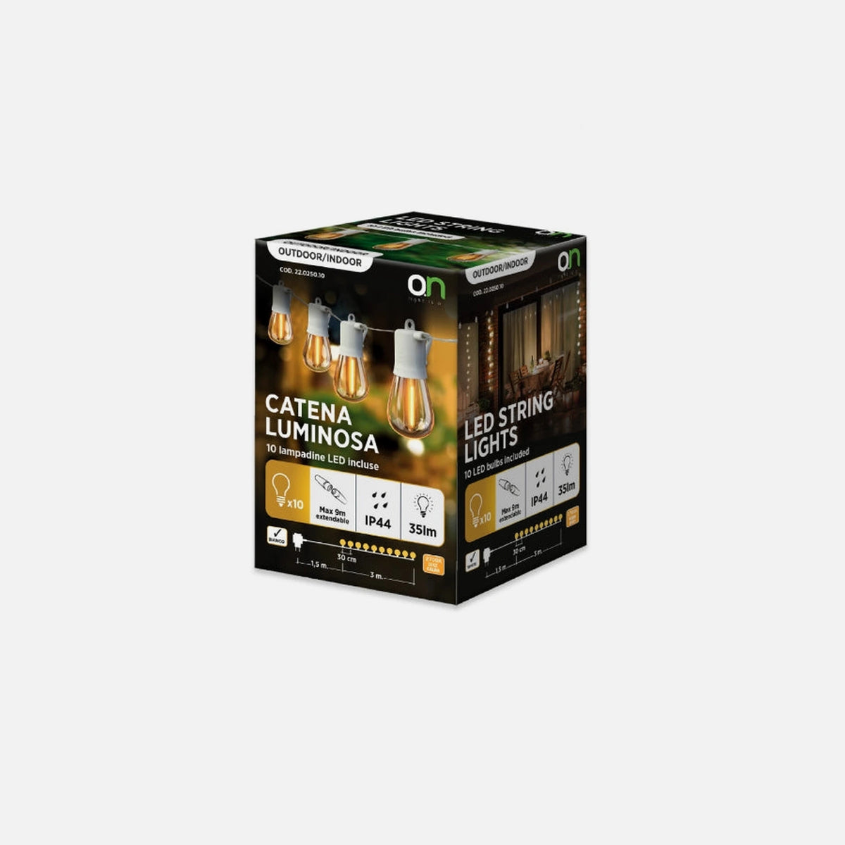 GBC Outdoor LED Festoon String Light 4.5m 2700K White — GBC