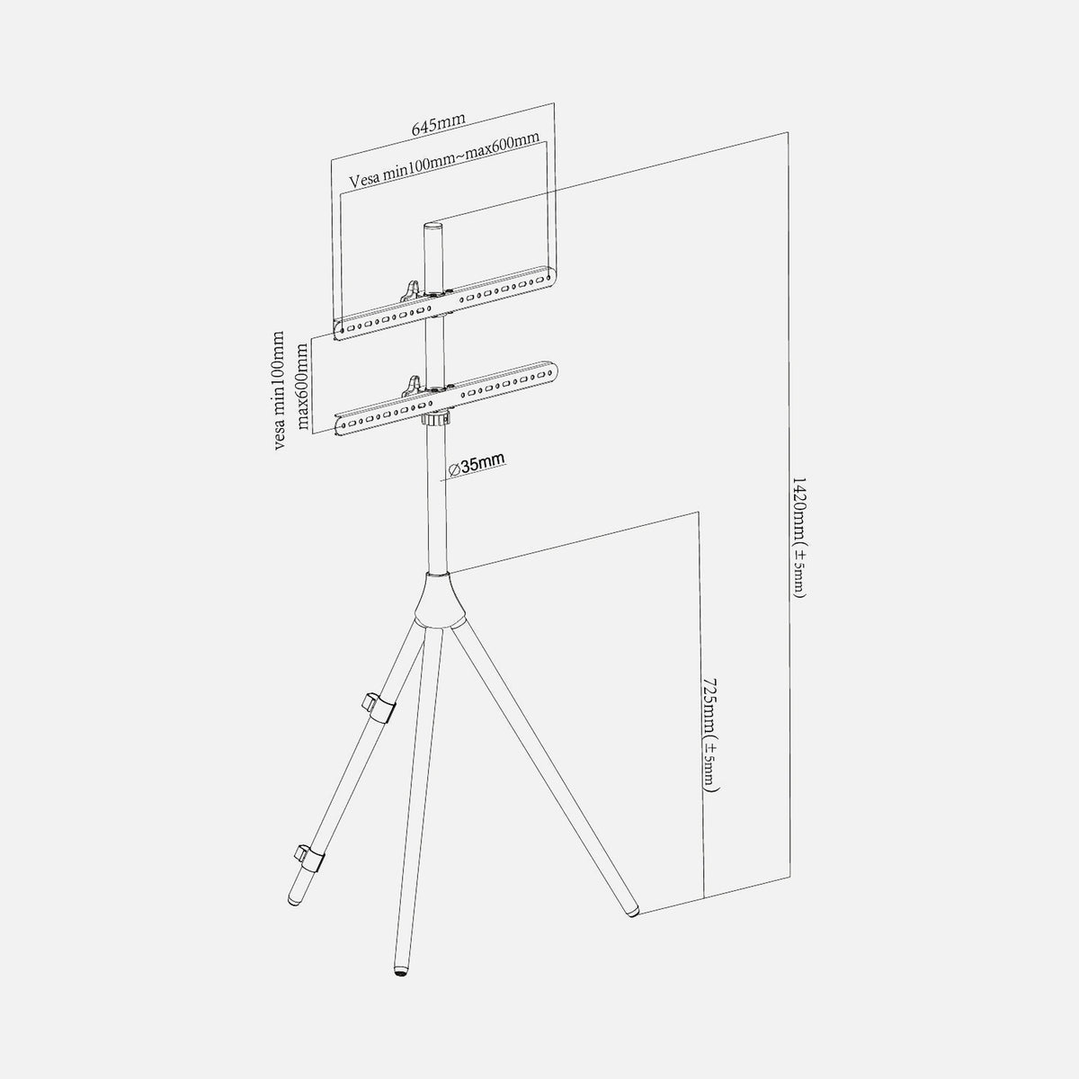 Jolly Line DTM-3270 Beech TV Floor Stand 32–70″ — GBC