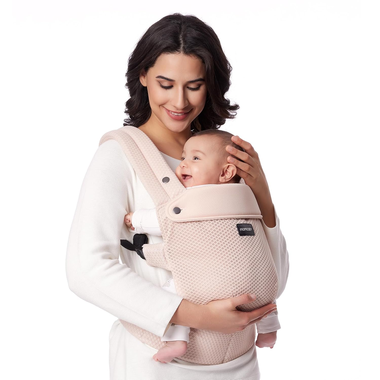 Momcozy PureHug Air Mesh Μάρσιπος Μωρού Ροζ – Εργονομικός, 3–20kg & Πλένεται στο Πλυντήριο