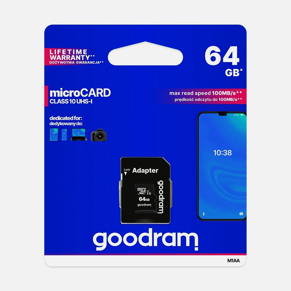 Goodram microSDXC 64GB Class 10 UHS-I U1 Memory Card — Goodram