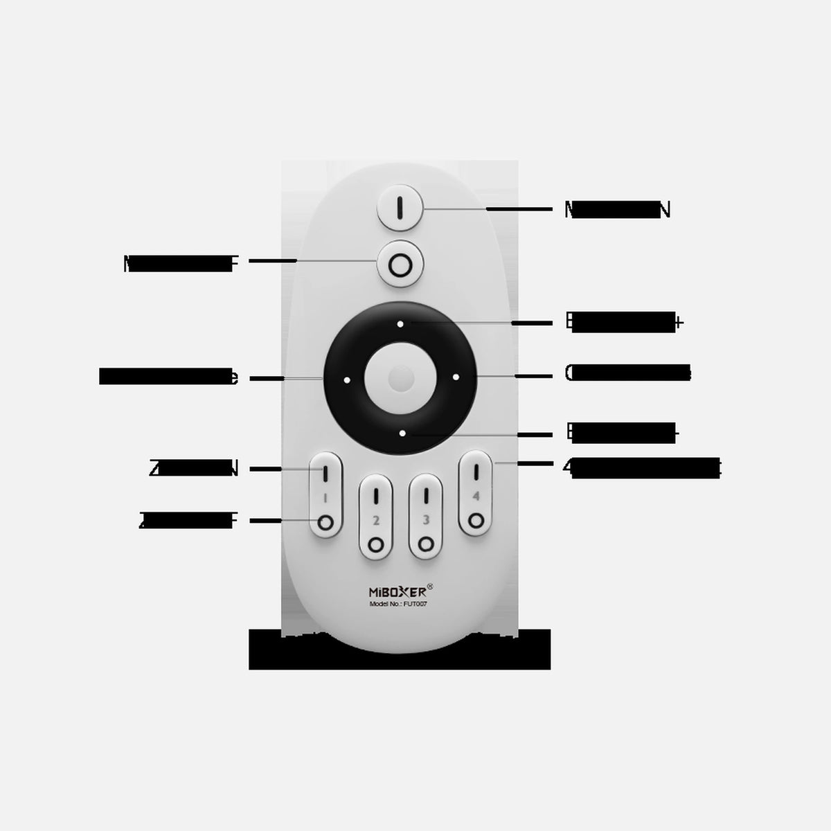Mi-Light FUT007 2.4GHz RF 4-Zone Remote Control — MPL