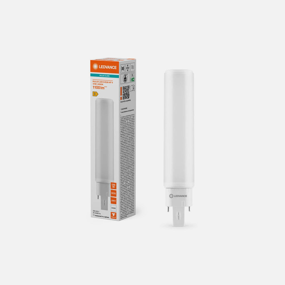 LEDVANCE OSRAM DULUX LED D/E 10W 840 G24q-3 — LEDVANCE OSRAM