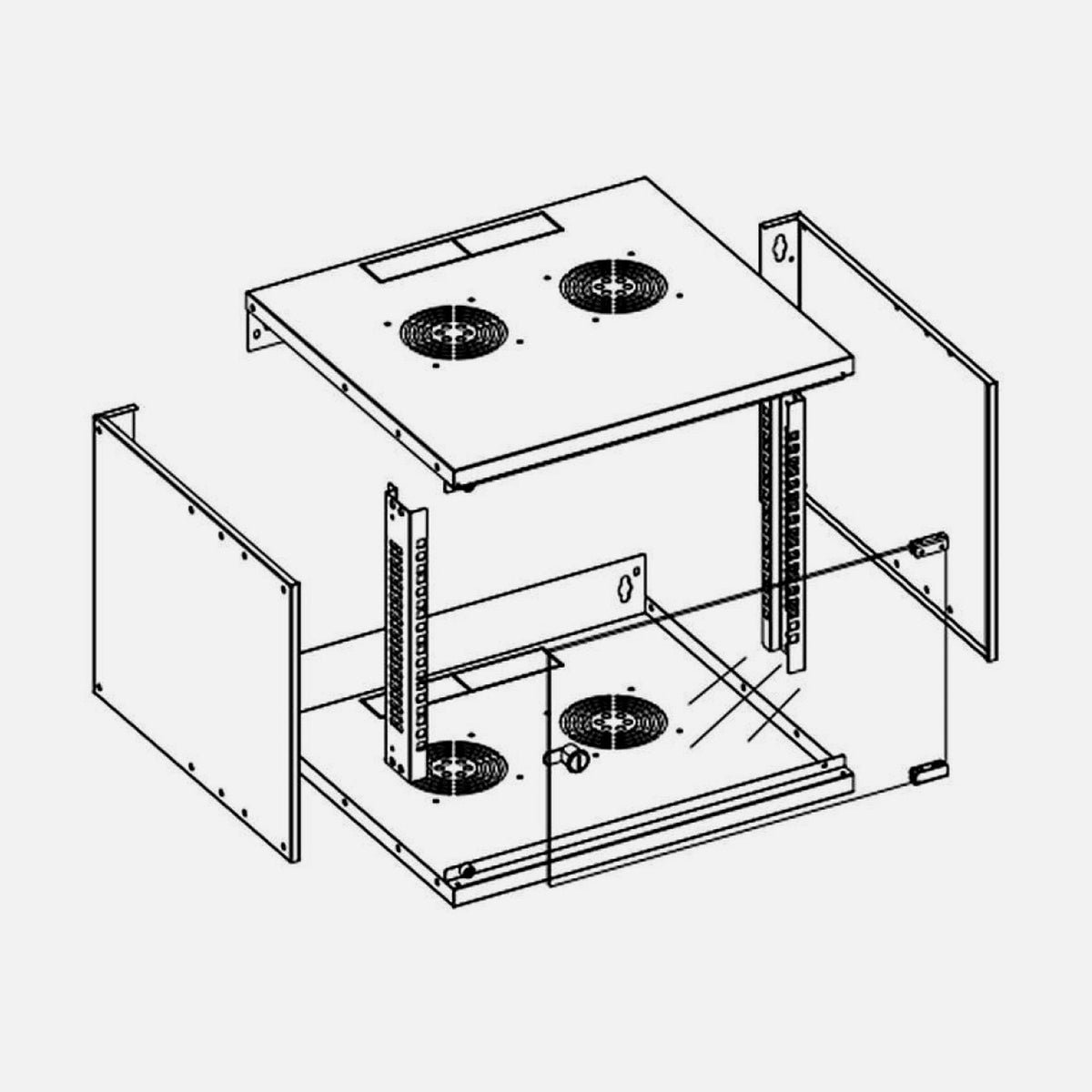 Techly 19" Wall Rack Cabinet 9U — Techly