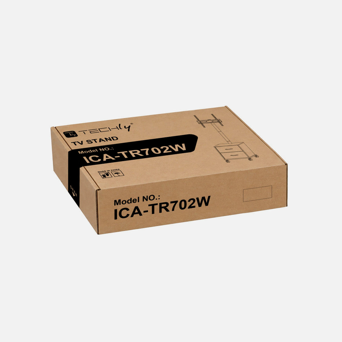 Techly ICA-TR702W Mobile TV Floor Stand 32-60" — Techly